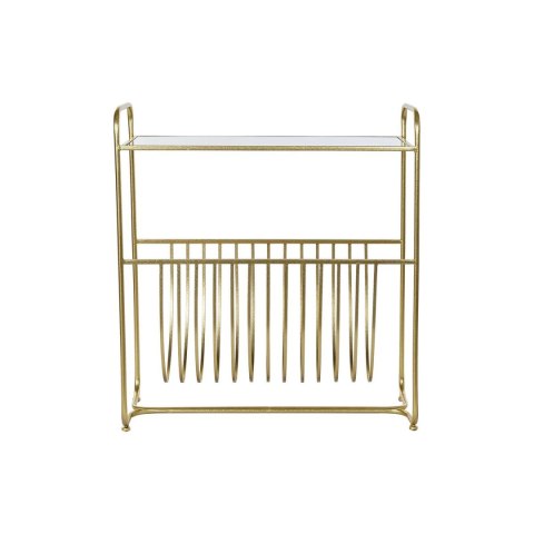 Półka na czasopisma DKD Home Decor Lustro Złoty Metal (76 x 35 x 83 cm)