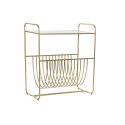 Półka na czasopisma DKD Home Decor Lustro Złoty Metal (76 x 35 x 83 cm)