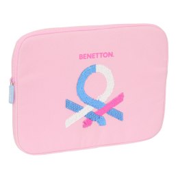 Pokrowiec na Laptopa Benetton Pink Różowy 15,6'' 39,5 x 27,5 x 3,5 cm