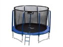 Trampolina Ogrodowa Jumpi 252cm/8FT Maxy Comfort Niebieska Z Wewnętrzną Siatką