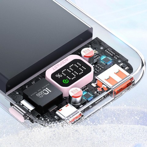Powerbank 10000mAh Sparkling Series szybkie ładowanie 30W fioletowy Powerbank 10000mAh Sparkling Series szybkie ładowanie 30W fioletowy
