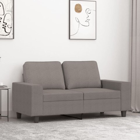 Sofa 2-osobowa, kolor taupe, 120 cm, tapicerowana tkaniną