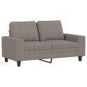 Sofa 2-osobowa, kolor taupe, 120 cm, tapicerowana tkaniną