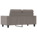 Sofa 2-osobowa, kolor taupe, 120 cm, tapicerowana tkaniną