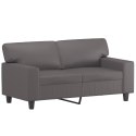 2-osobowa sofa, szary, 120 cm, sztuczna skóra