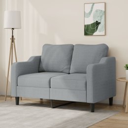 Sofa 2-osobowa, jasnoszara, 120 cm, tapicerowana tkaniną