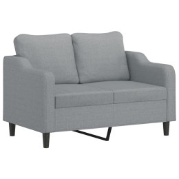 Sofa 2-osobowa, jasnoszara, 120 cm, tapicerowana tkaniną