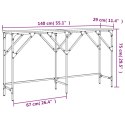 Stolik konsolowy, szary dąb sonoma, 140x29x75 cm