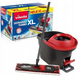 Mop with Bucket Vileda Ultramat Turbo XL Czarny Czerwony Mikrofibra