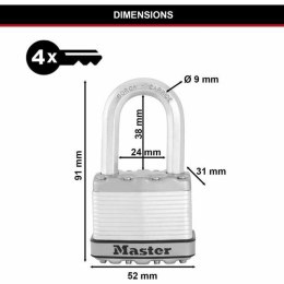 Zamek na klucz Master Lock (3 Sztuk)