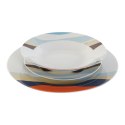 Zestaw Obiadowy Home ESPRIT Niebieski Kolor Zielony Porcelana Tropikalny 18 Części 27 x 27 x 2 cm