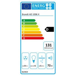 Okap konwencjonalny Brandt AD1006X 80W 600 m3/h Stal nierdzewna (60 cm)