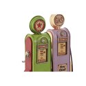 Figurka Dekoracyjna Home ESPRIT Magenta Pistacjowy Vintage gasolinera 7 x 4 x 17 cm (2 Sztuk)