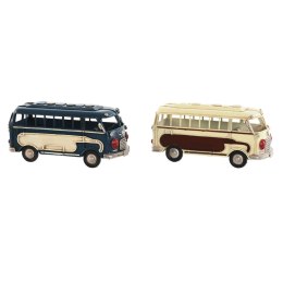 Figurka Dekoracyjna Home ESPRIT Niebieski Biały Autobus Vintage 17 x 7 x 8 cm (2 Sztuk)