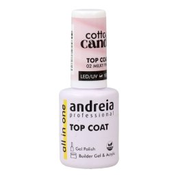 Utrwalacz Lakieru do Paznokci Andreia Cotton Candy Top Coat Nº 02 Milky Pink 10,5 ml