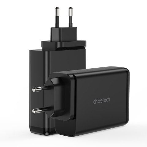 Ładowarka zasilacz GaN 140W 4 porty 2x USB-C + 2x USB - czarna