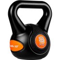 MOVIT Hantle Kettlebell - 8 kg, czarny / pomarańczowy