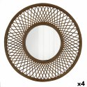 Lustro ścienne Vinthera Moa Rattan Naturalny 59 cm (4 Sztuk)