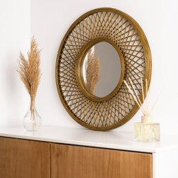 Lustro ścienne Vinthera Moa Rattan Naturalny 59 cm (4 Sztuk)