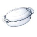 Naczynie do Piekarnika Pyrex Classic Vidrio Przezroczysty Szkło Owalna 39 x 23 x 15 cm Z pokrywką (3 Sztuk)