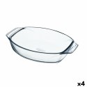 Naczynie do Piekarnika Pyrex Irresistible Przezroczysty Szkło Owalna 39,5 x 27,5 x 7 cm (4 Sztuk)