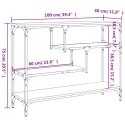Stolik konsolowy, przydymiony dąb, 100x30x75 cm