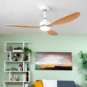 Wentylator sufitowy z oświetleniem LED i 3 łopatkami z ABS Wuled InnovaGoods Drewno 36 W 52" Ø132 cm