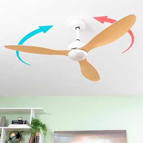 Wentylator sufitowy z oświetleniem LED i 3 łopatkami z ABS Wuled InnovaGoods Drewno 36 W 52" Ø132 cm Wentylator sufitowy z oświetleniem LED i 3 łopatkami z ABS Wuled InnovaGoods Drewno 36 W 52" Ø132 cm