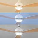 Wentylator sufitowy z oświetleniem LED i 3 łopatkami z ABS Wuled InnovaGoods Drewno 36 W 52" Ø132 cm