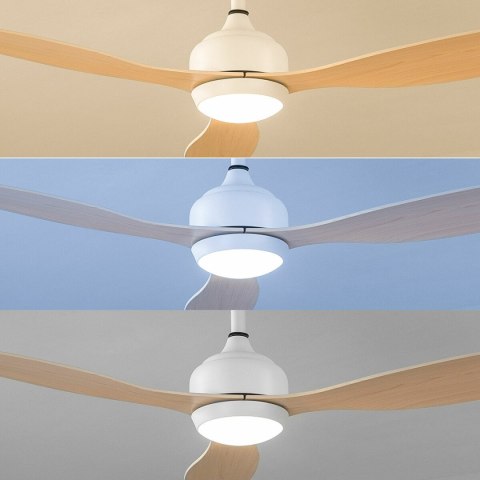 Wentylator sufitowy z oświetleniem LED i 3 łopatkami z ABS Wuled InnovaGoods Drewno 36 W 52" Ø132 cm Wentylator sufitowy z oświetleniem LED i 3 łopatkami z ABS Wuled InnovaGoods Drewno 36 W 52" Ø132 cm