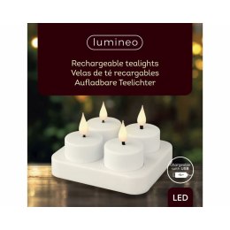 Świeca LED Lumineo 485346 Wielokrotnego ładowania Wnętrze (4 Sztuk)