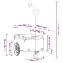 Przyczepka rowerowa, czarno-szara, 45 kg, żelazo