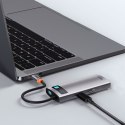 5w1 wielofunkcyjny HUB USB-C PD 100W HDMI 4K 3x USB 3.2 szary