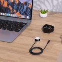 Ładowarka indukcyjna 5W do Apple Watch + kabel USB-C czarna