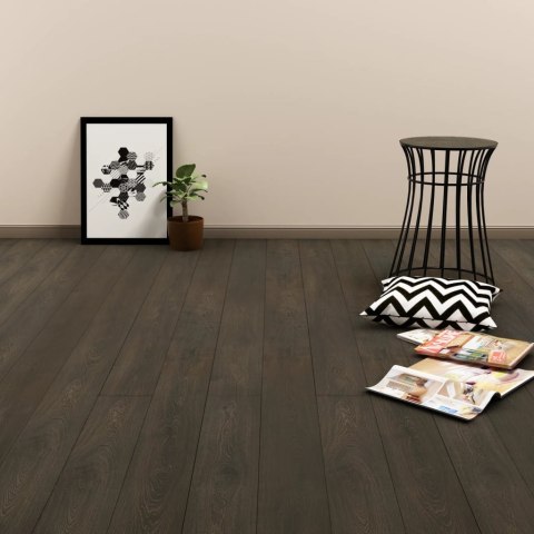 Samoprzylepne panele podłogowe 4,46 m², 3 mm, PVC ciemnobrązowe