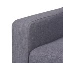 3-osobowa sofa tapicerowana tkaniną, szara