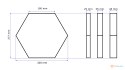 Miękkie panele ścienne piankowy 3d WallMarket, Panel dekoracyjny wygłuszający 3d, Heksagon - 15 sztuk