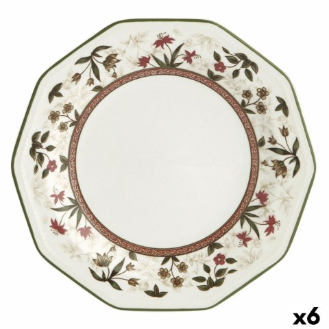 Talerz Deserowy Queen´s By Churchill Assam Kwiecisty Ceramika Porcelánové nádoby Ø 20,5 cm (6 Sztuk)