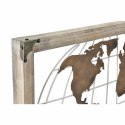 Figurka Dekoracyjna DKD Home Decor Naturalny Metal Miedź Sosna Mapa Świata (75 x 6 x 46 cm)