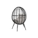 Fotel ogrodowy DKD Home Decor 90 x 65 x 151 cm Czarny Szary Metal rattan syntetyczny