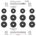 MAXXIVA Zestaw hantli żeliwnych, 2 x 15 kg