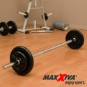 MAXXIVA Gryf olimpijski z blokadą sprężynową 140 cm, srebrny