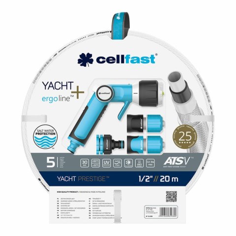 Wąż w zestawie z akcesoriami Cellfast Yacht PVC 20 m Ø 12,5 mm Rozsuwany