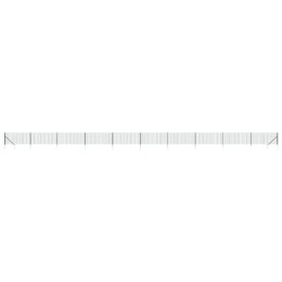 Ogrodzenie z siatki, z kotwami, zielone, 1,1x25 m