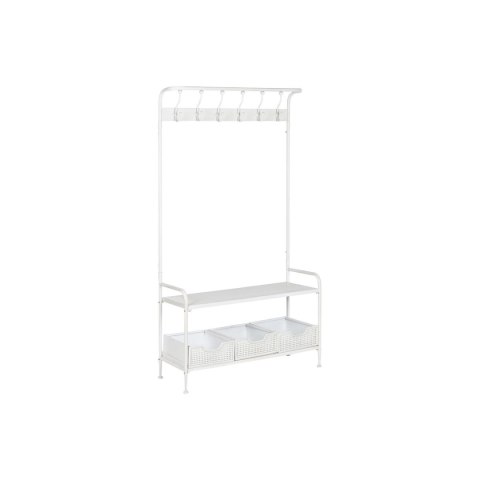 Mebel do Przedpokoju z Szufladami Home ESPRIT Biały Metal 110 x 36 x 186 cm