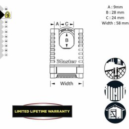 Zamek szyfrowy Master Lock M1177EURD Mosiądz