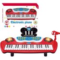 ELEKTRONICZNE PIANINO DLA DZIECI MIKROFON ŚWIATŁO INSTRUMENT MUZYCZNY