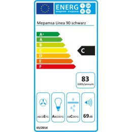 Okap konwencjonalny Mepamsa LINEA 60 NEGRA Czarny 560 m3/h