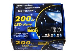 Świąteczny LED łańcuch - 18 m, 200 LED, niebieski