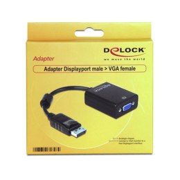 Adapter DisplayPort na VGA DELOCK 61848 Czarny